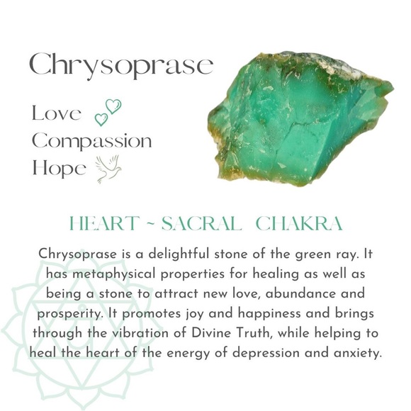 🌺 CHRYSOPRASE NECKLACE GEMSTONE FOREST GREEN CRYSTAL PENDANT CELTIC WITCH VIXEN - Picture 5 of 10